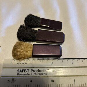 Powder Foundation Blush Brush with Plum Handle Lot Of 3 Fit Some Compacts New